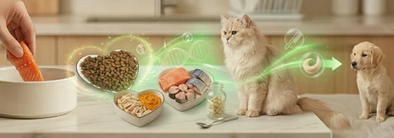 Cat shedding and fresh fish diet